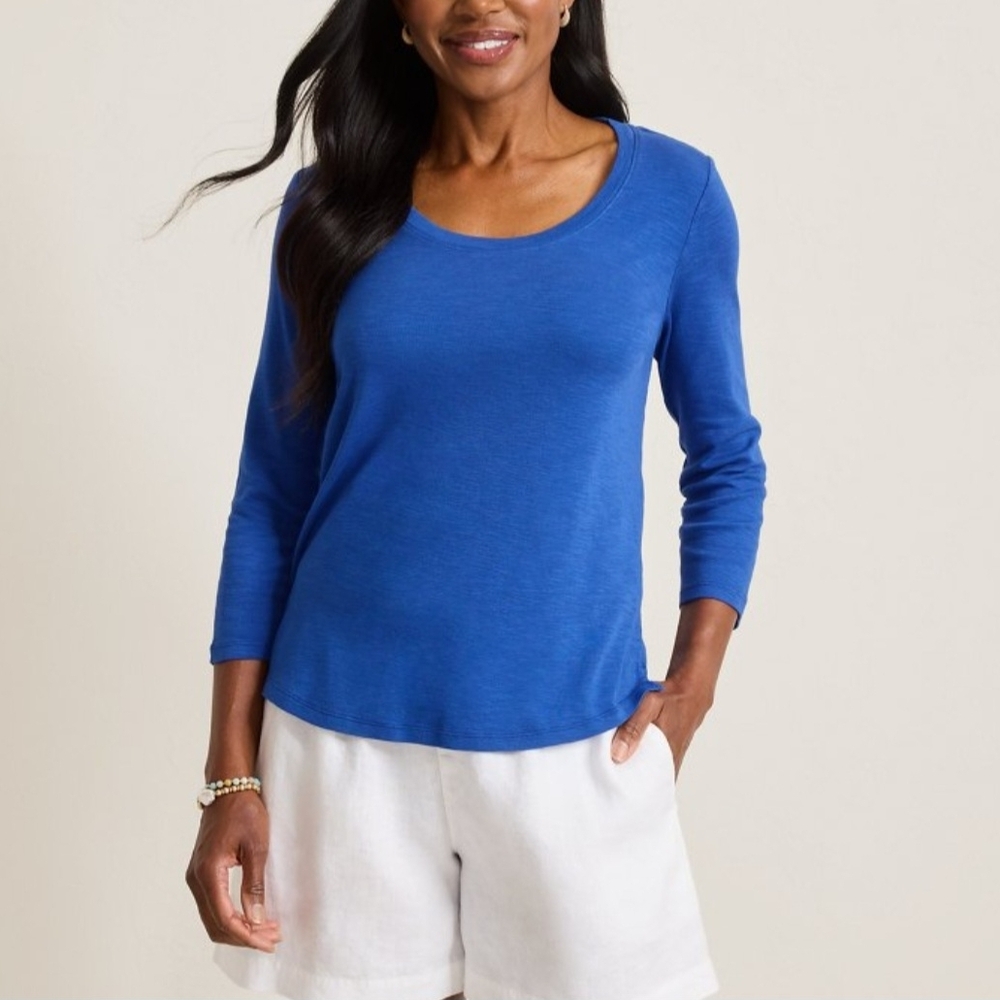 Ashby Isles Scoop-Neck 3/4-Sleeve T-Shirt